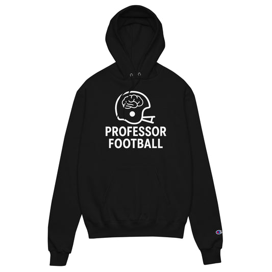 Professor Football x Champion Hoodie – Classic Logo Edition (Black)
